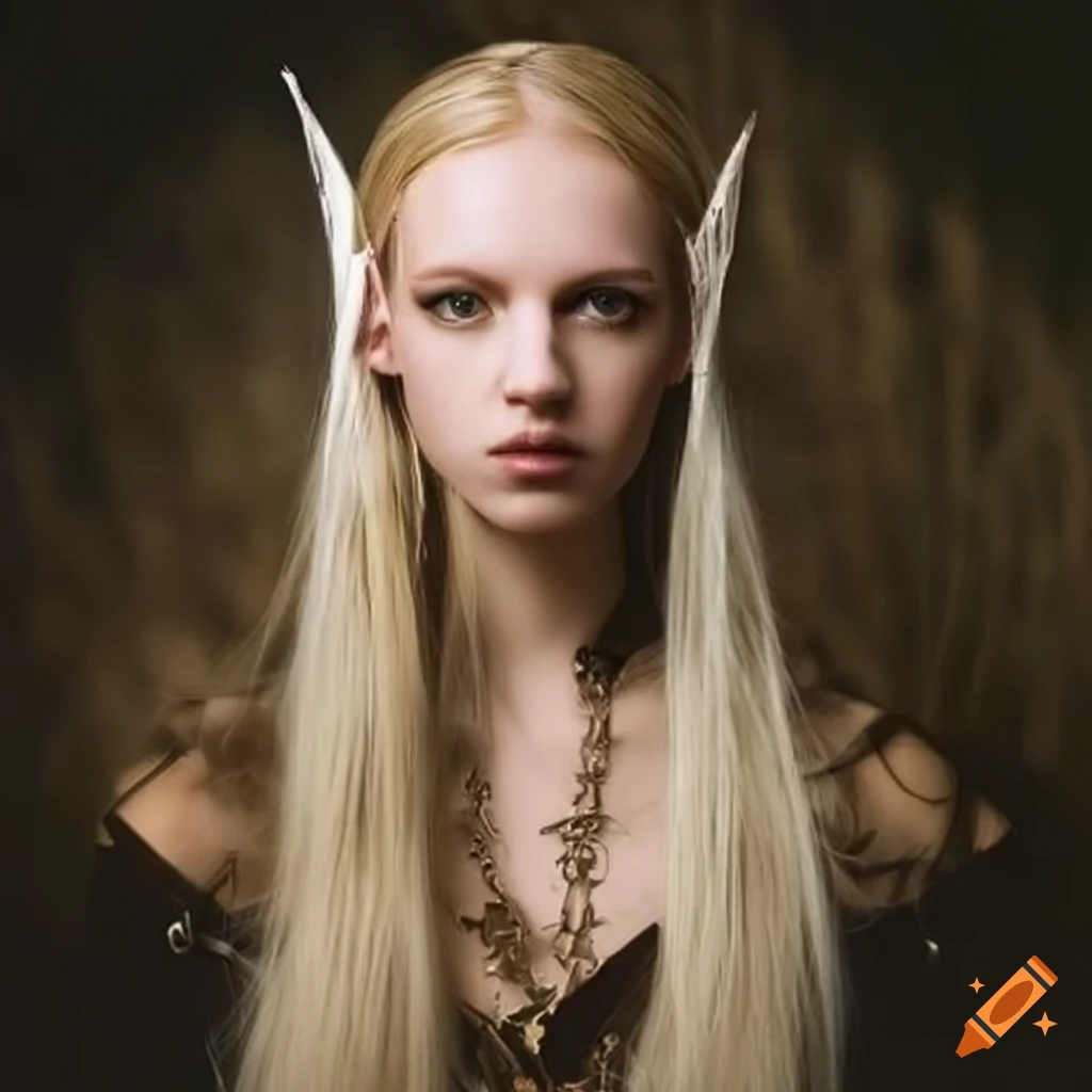 image of a female elven mage with blonde hair