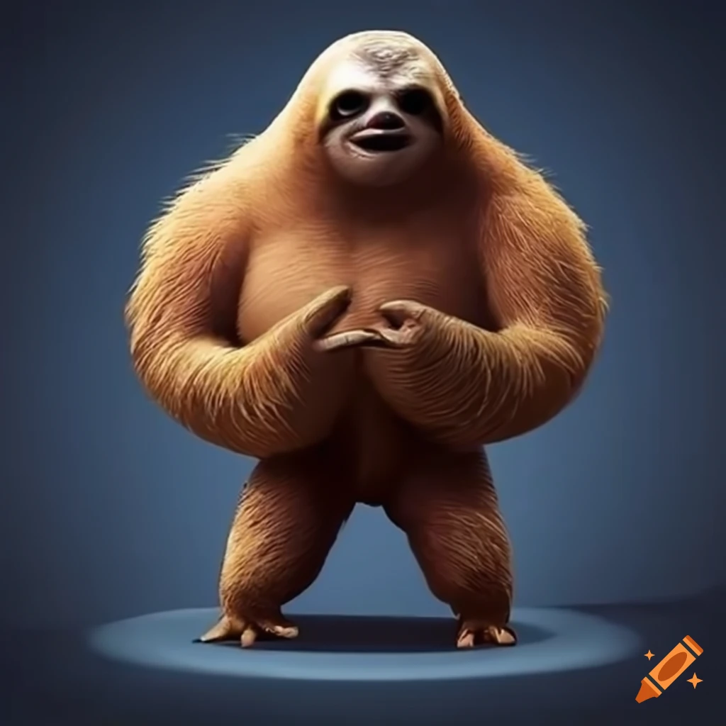 sloth dressed as Mr. Incredible