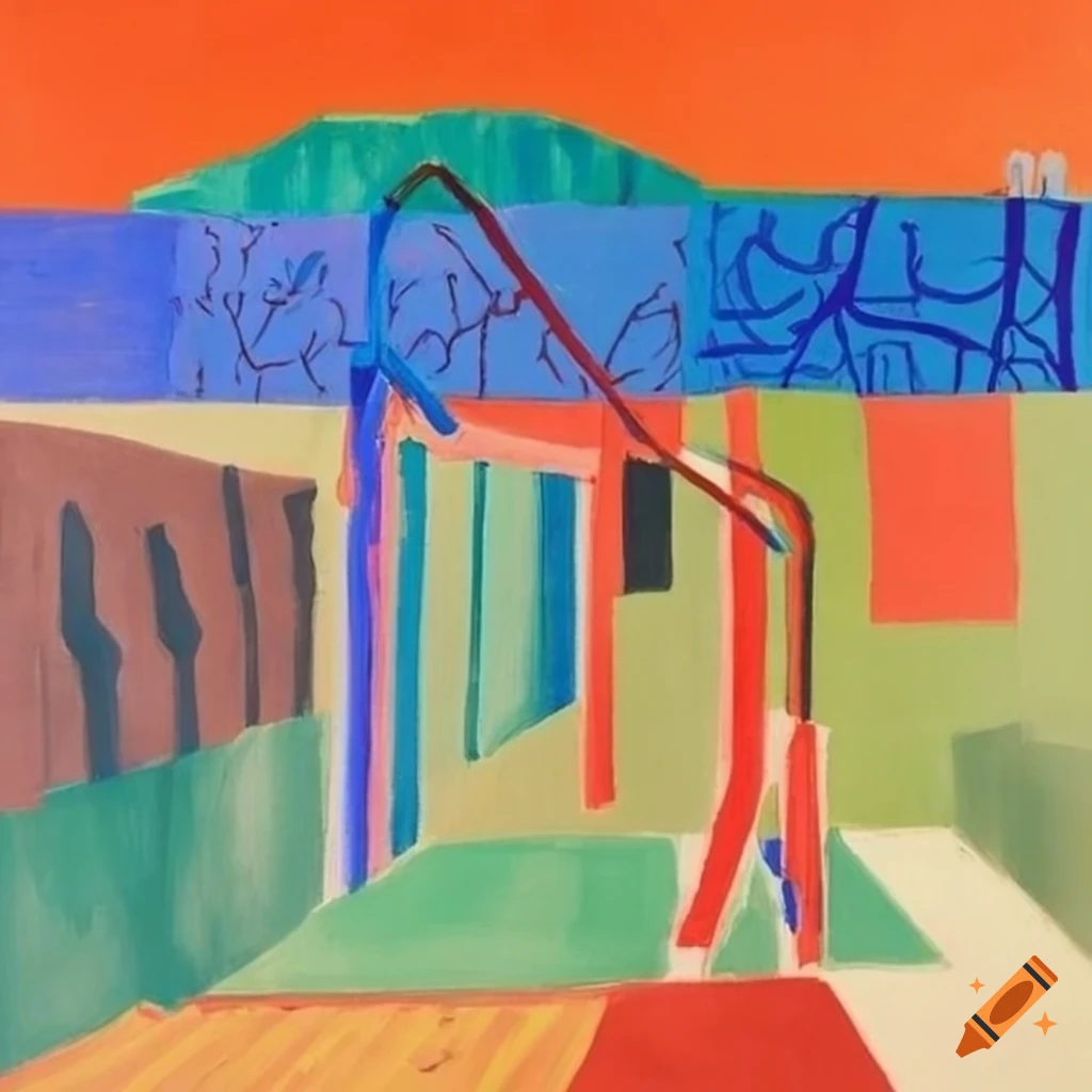 painting-of-an-industrial-park-by-georges-braque-and-david-hockney-on