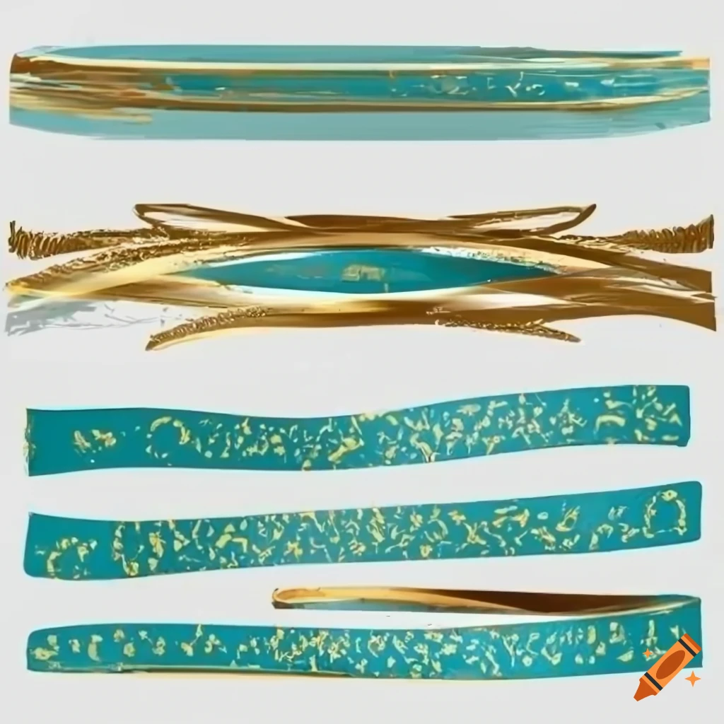 gold and turquoise horizontal divider for blog design