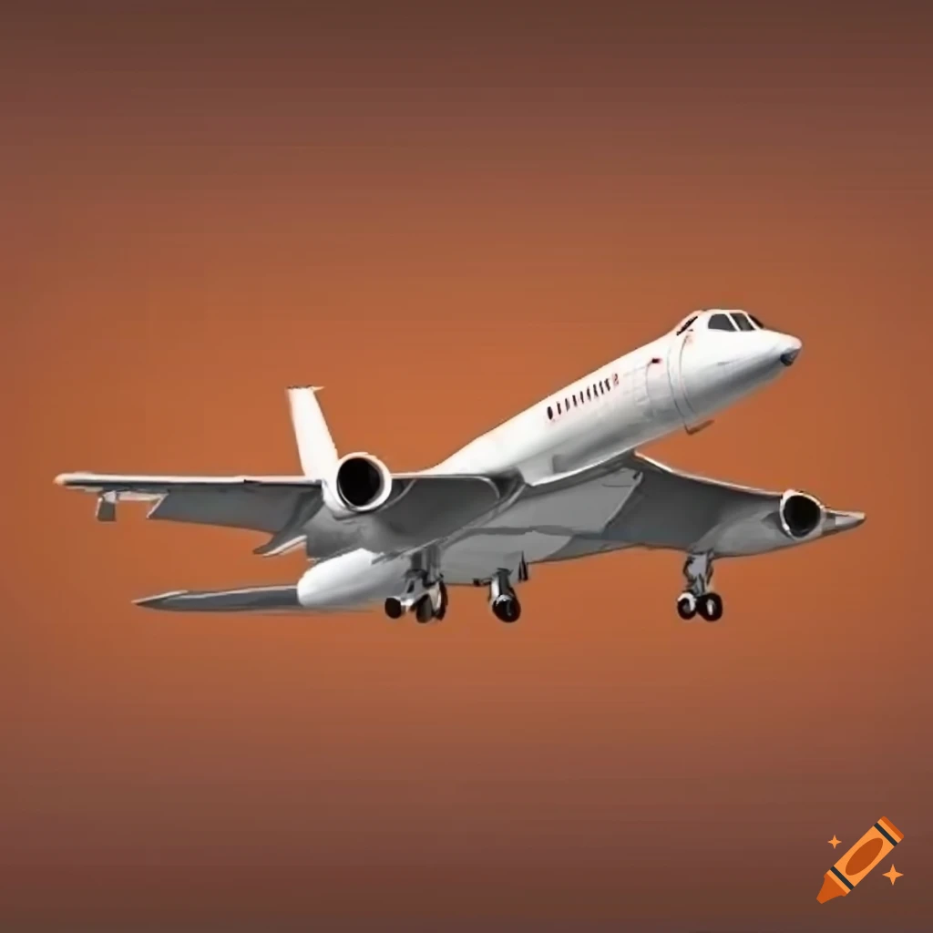 Realistic jet on orange background on Craiyon