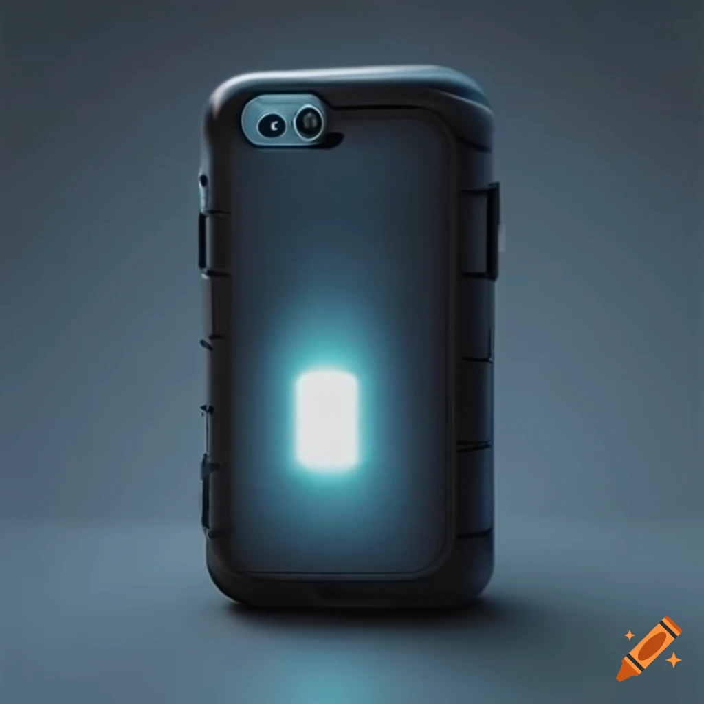 Image of a smartphone with a drained battery on Craiyon