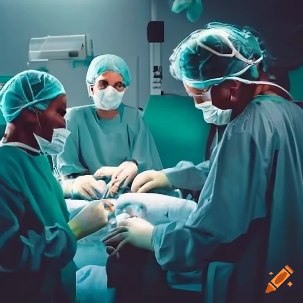 Surgeon performing an operation on Craiyon
