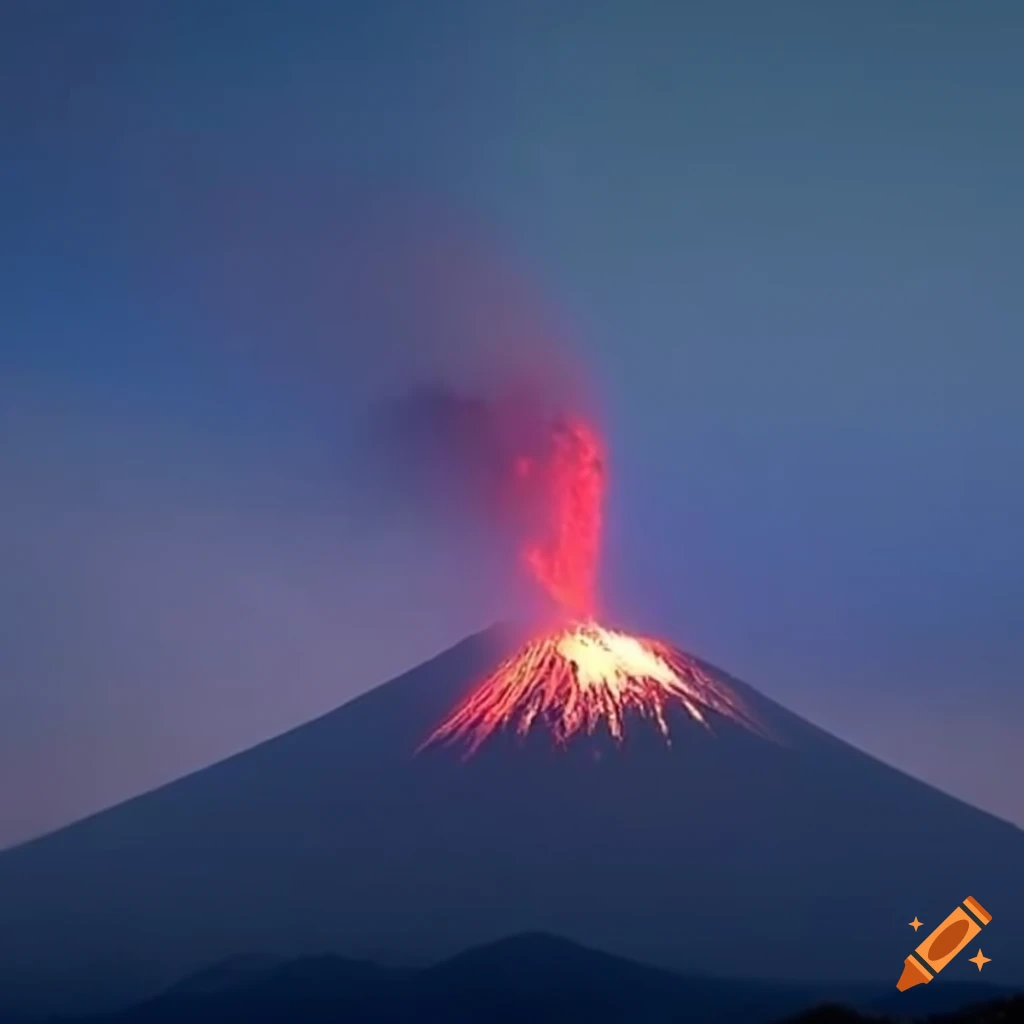 Image of mt. fuji eruption