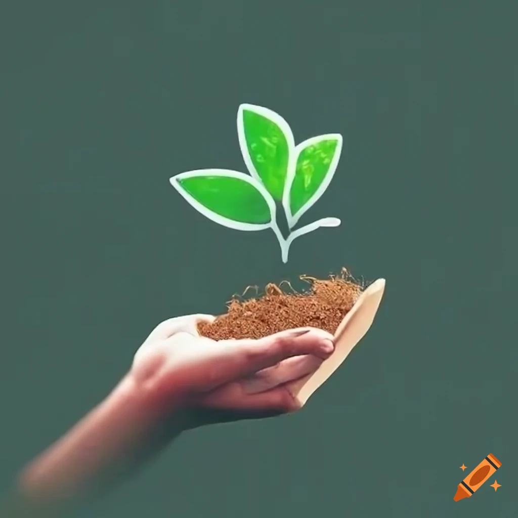 logo of a tree seedling being planted on earth
