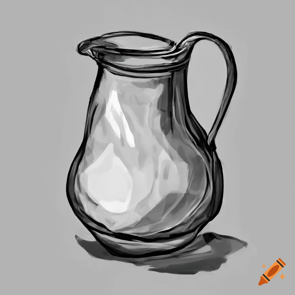 Hand drawn milk jug and glass of milk with daisy. Vector sketch Stock  Vector | Adobe Stock