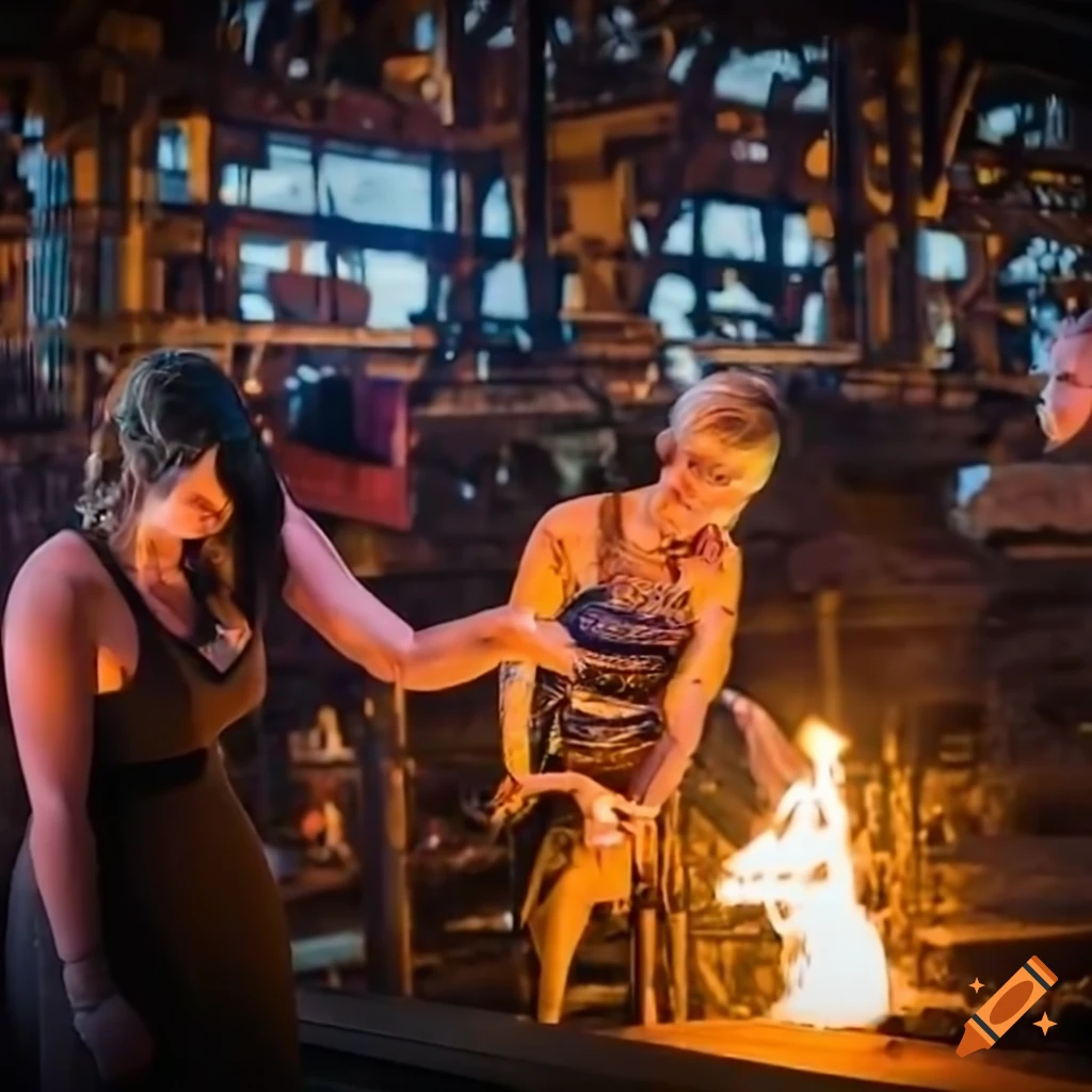 Renee's birthday party at a steel mill