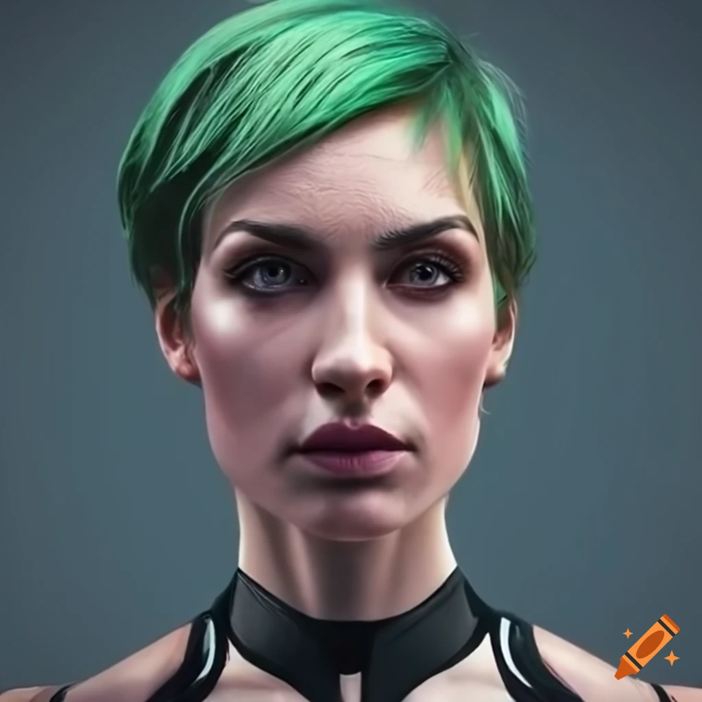 Character Design Of A Futuristic Woman With Short Green Hair On Craiyon character-design-of-a-futuristic-woman-with-short-green-hair-on-craiyon