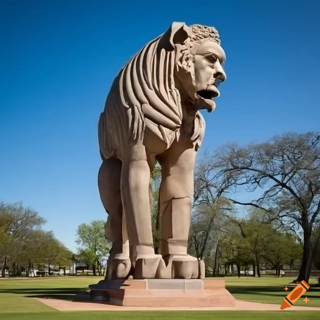 monumental sculpture of a guardian in Texas