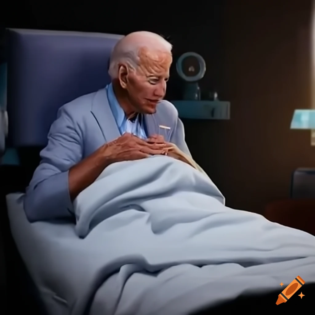 Joe Biden in a hospital bed on Craiyon