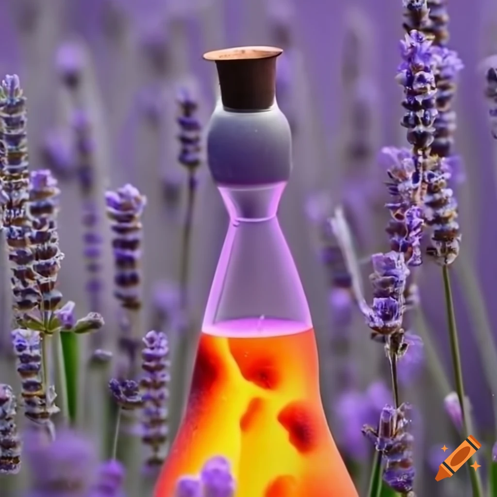 lavender plant in a lava lamp