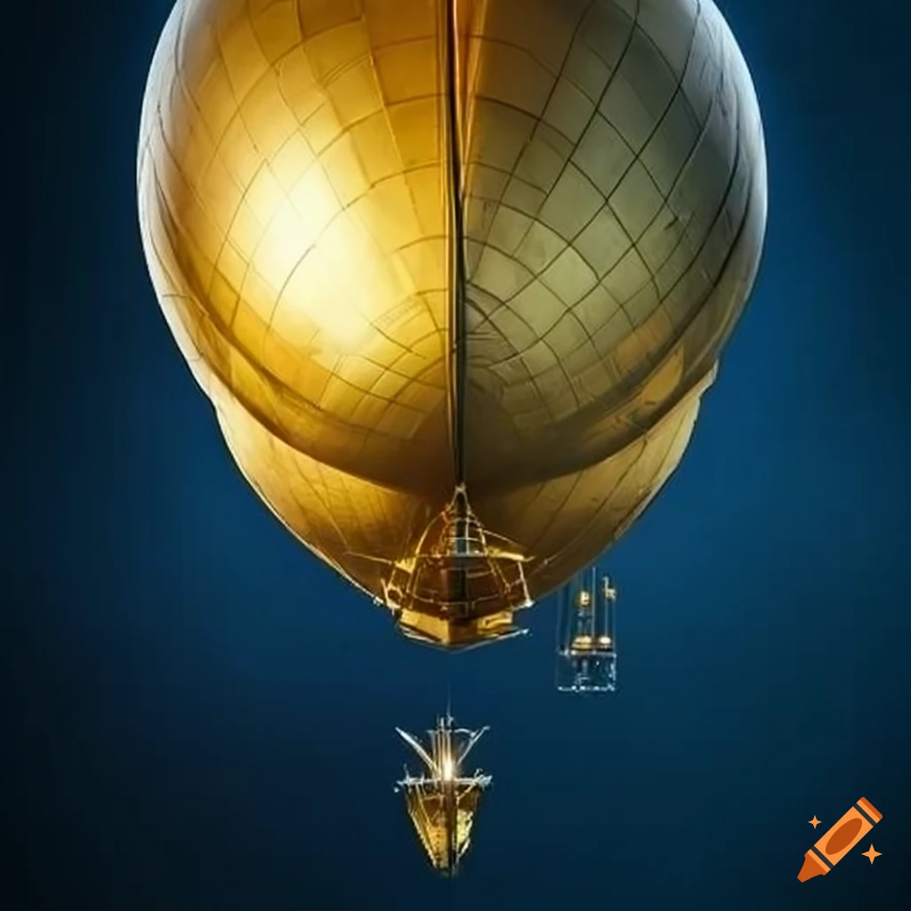 golden double airship