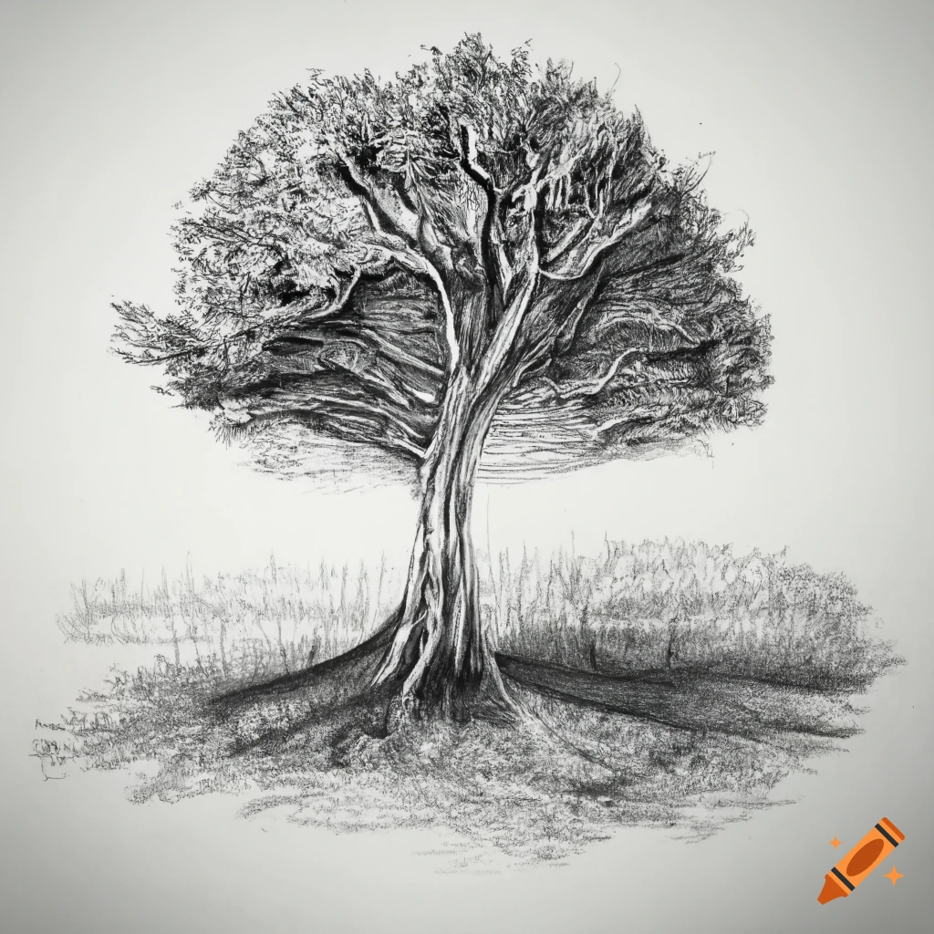 How to draw and color tree! Realistic Tree Drawing! Very easy method to Draw  and Color a tree - YouTube