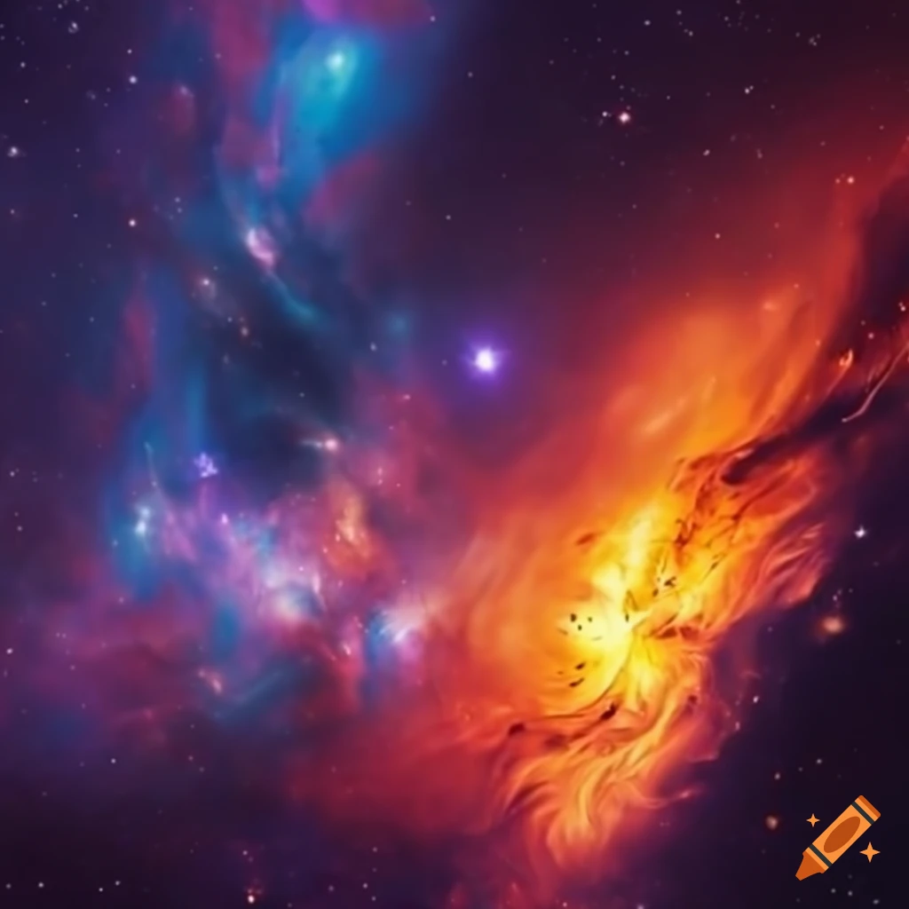 Abstract fire in space