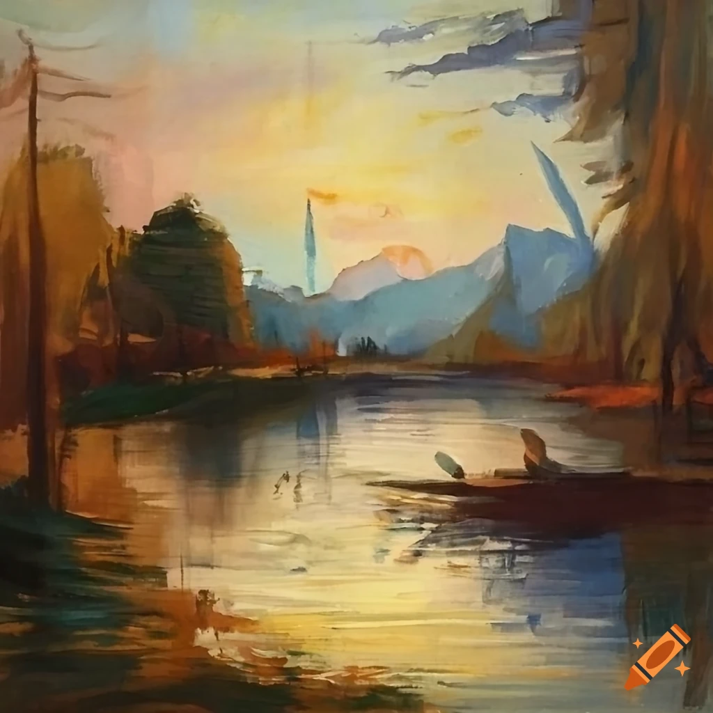 Landscape painting by oscar kokoshka on Craiyon