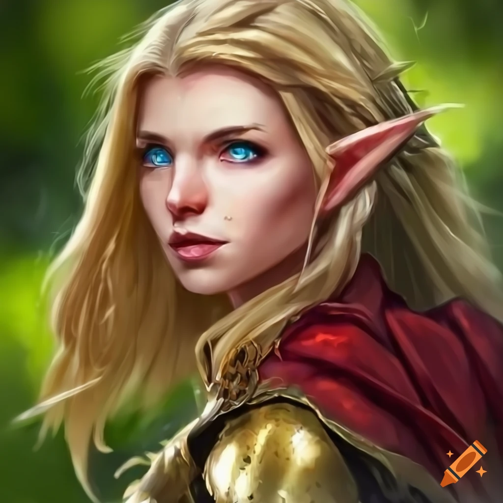 Portrait of a stunning female elf ranger