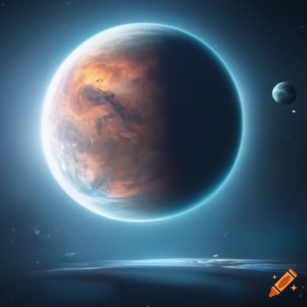Image Of A Spaceship In Orbit Around A Planet With A Man And Woman On image-of-a-spaceship-in-orbit-around-a-planet-with-a-man-and-woman-on