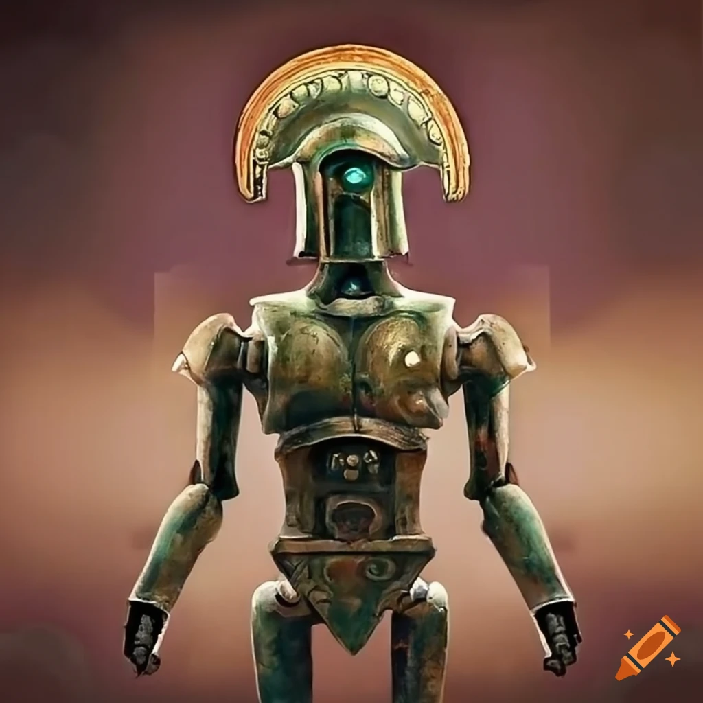Bronze armor robot from ancient greece on Craiyon