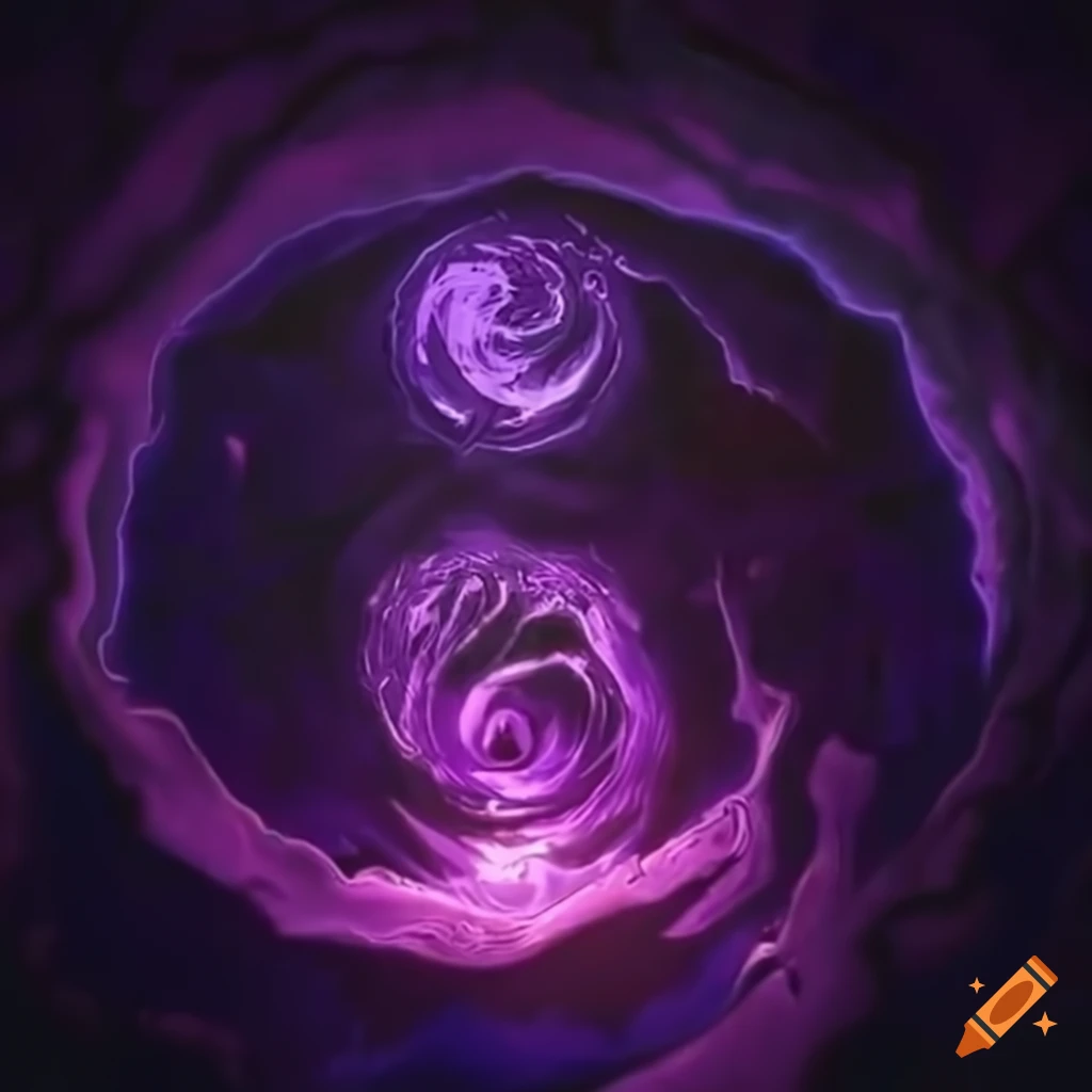 Purple swirl of energy in an artistic representation