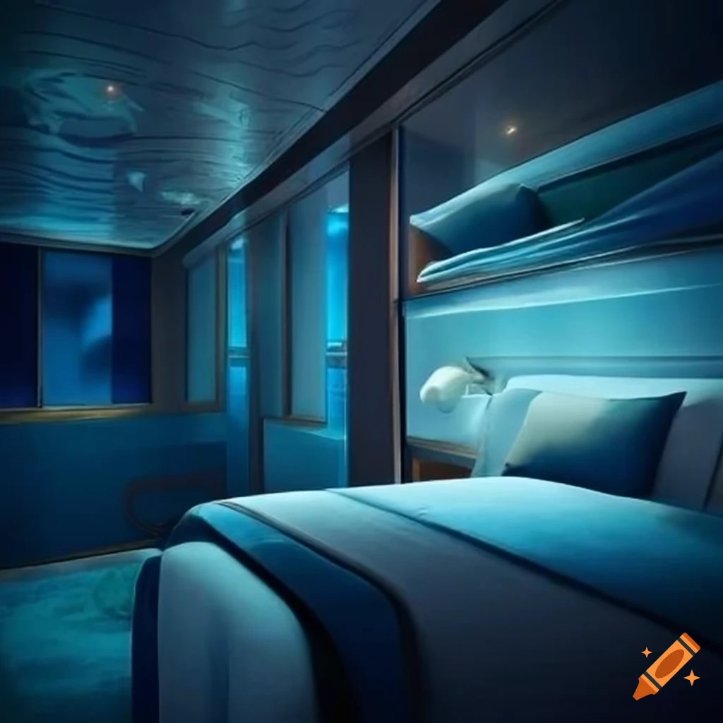 luxurious cruise ship cabin