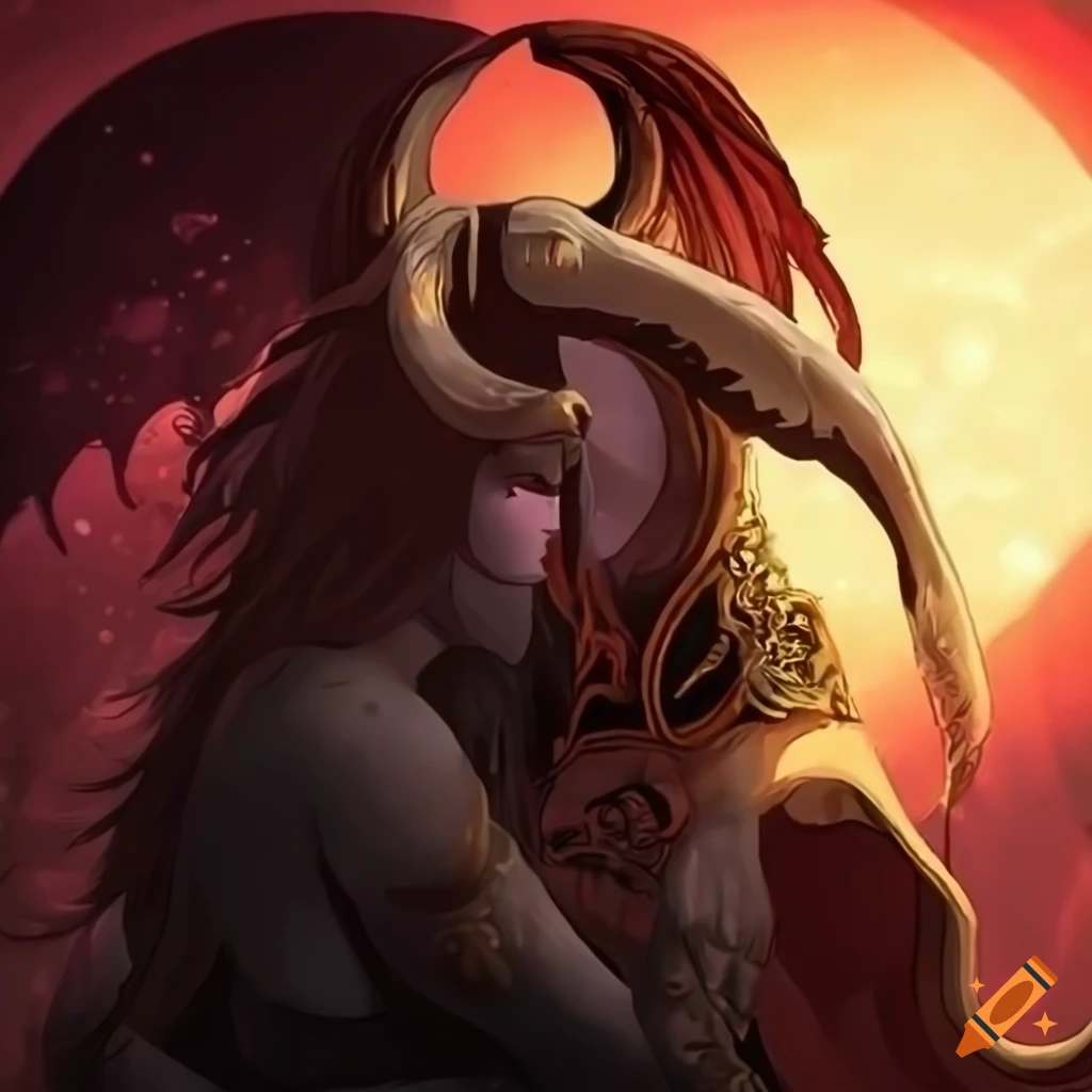 depiction of the god of dusk