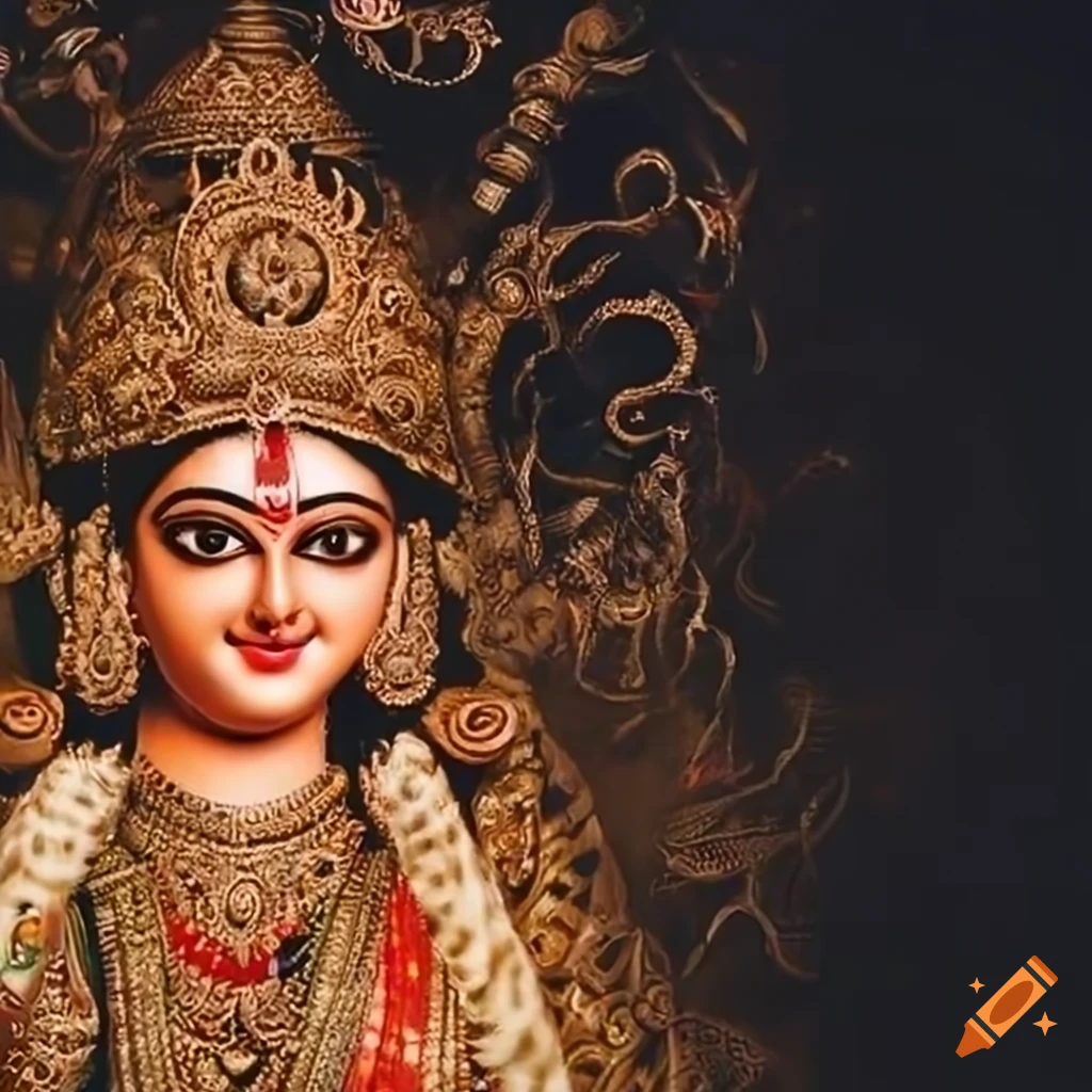 Shakti Face Vector Icon Lord Durga Stock Vector (Royalty Free) 2202875423 |  Shutterstock
