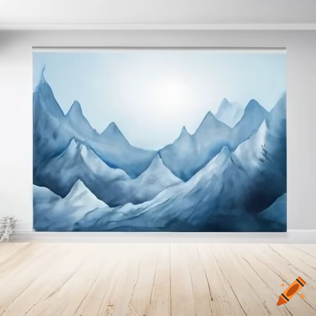 Light blue mountain backdrop on Craiyon