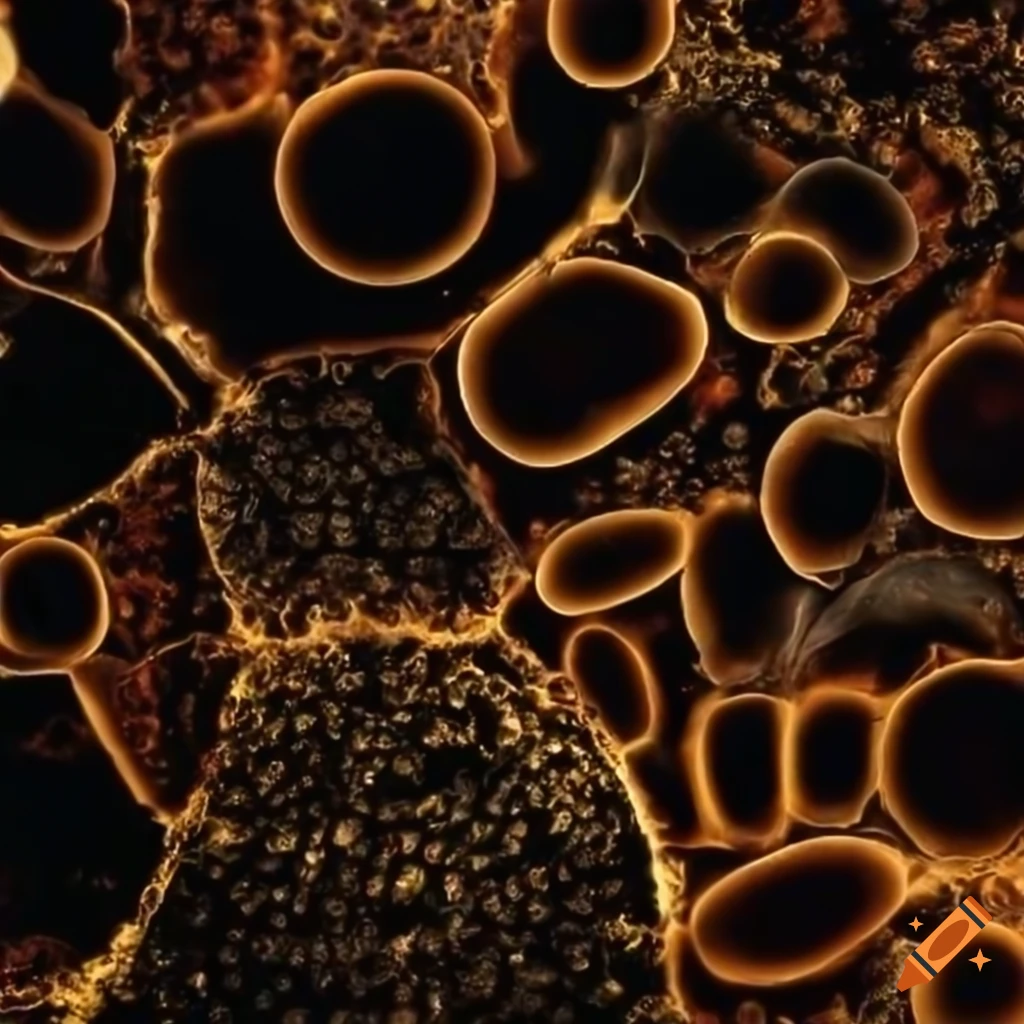 abstract art of microbes in soil