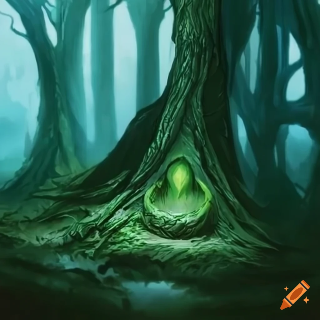 Epic fantasy artwork of an elven forest spirit on Craiyon