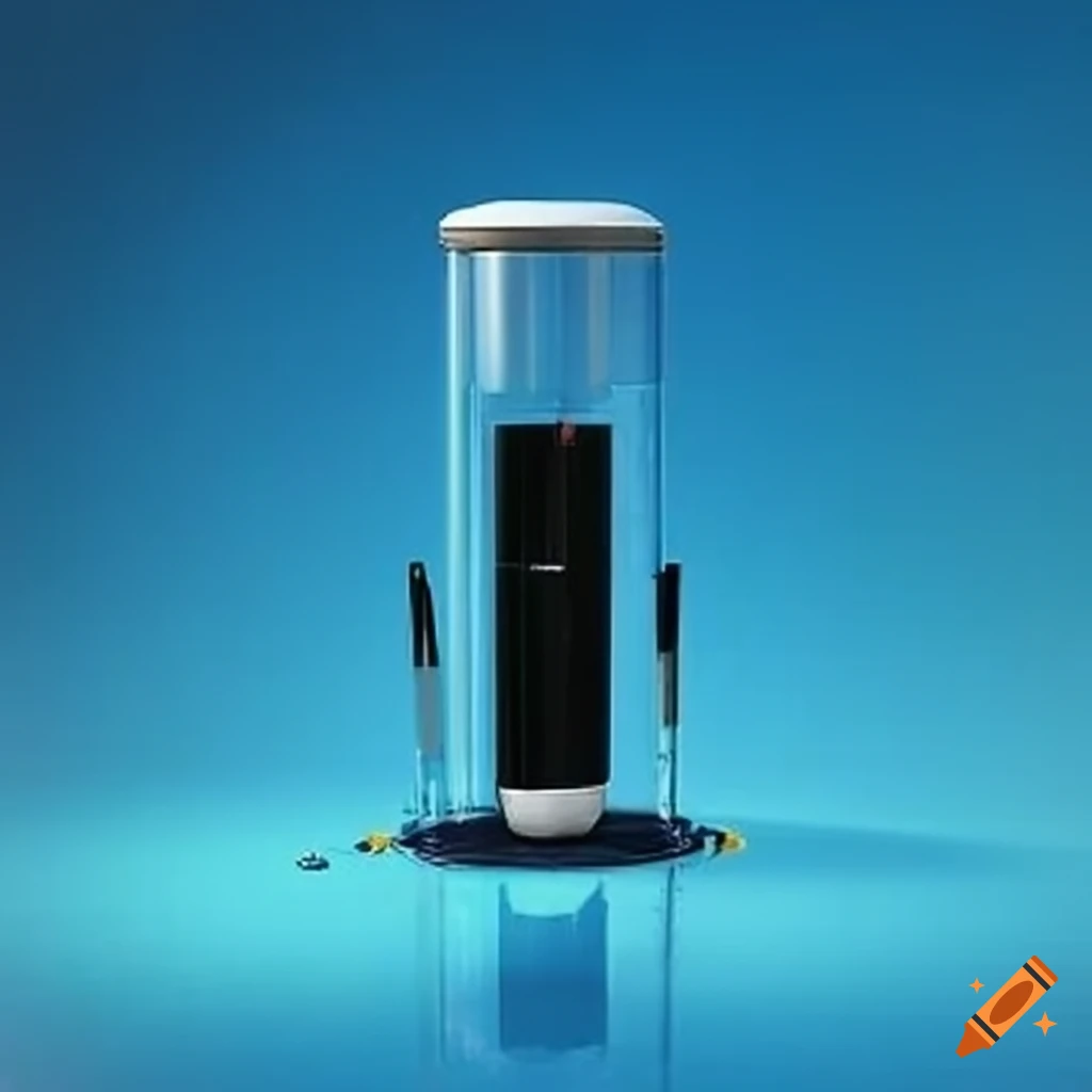 Solar-powered portable water purifier on Craiyon