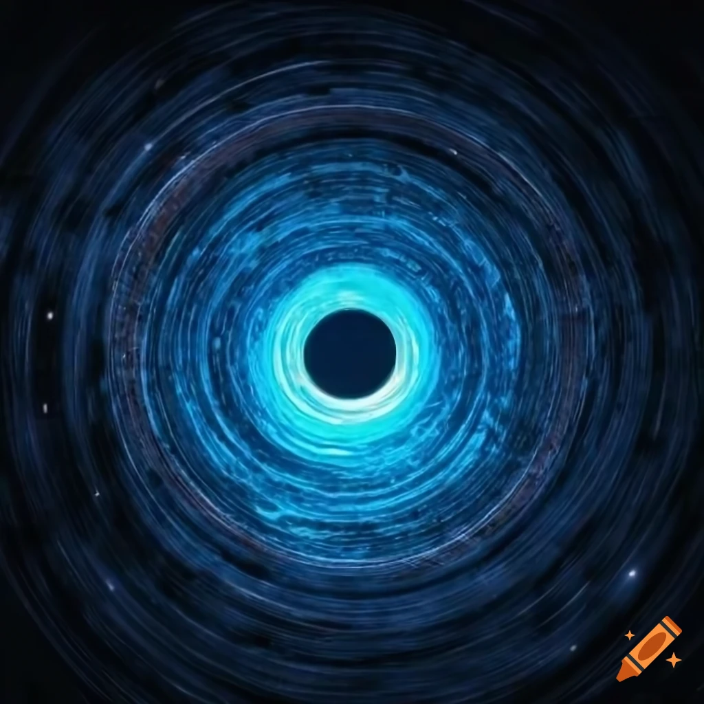 visual depiction of a wormhole in space