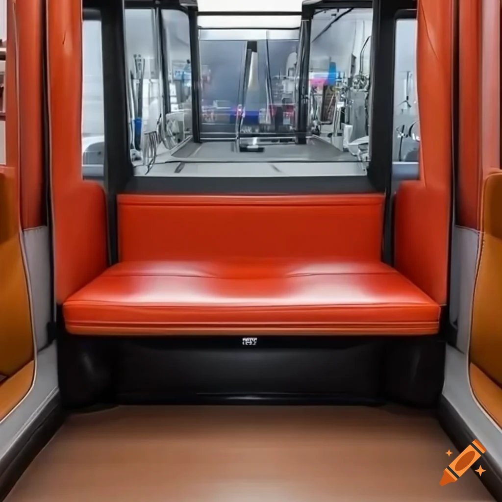 luxury leather seat in a modern tram