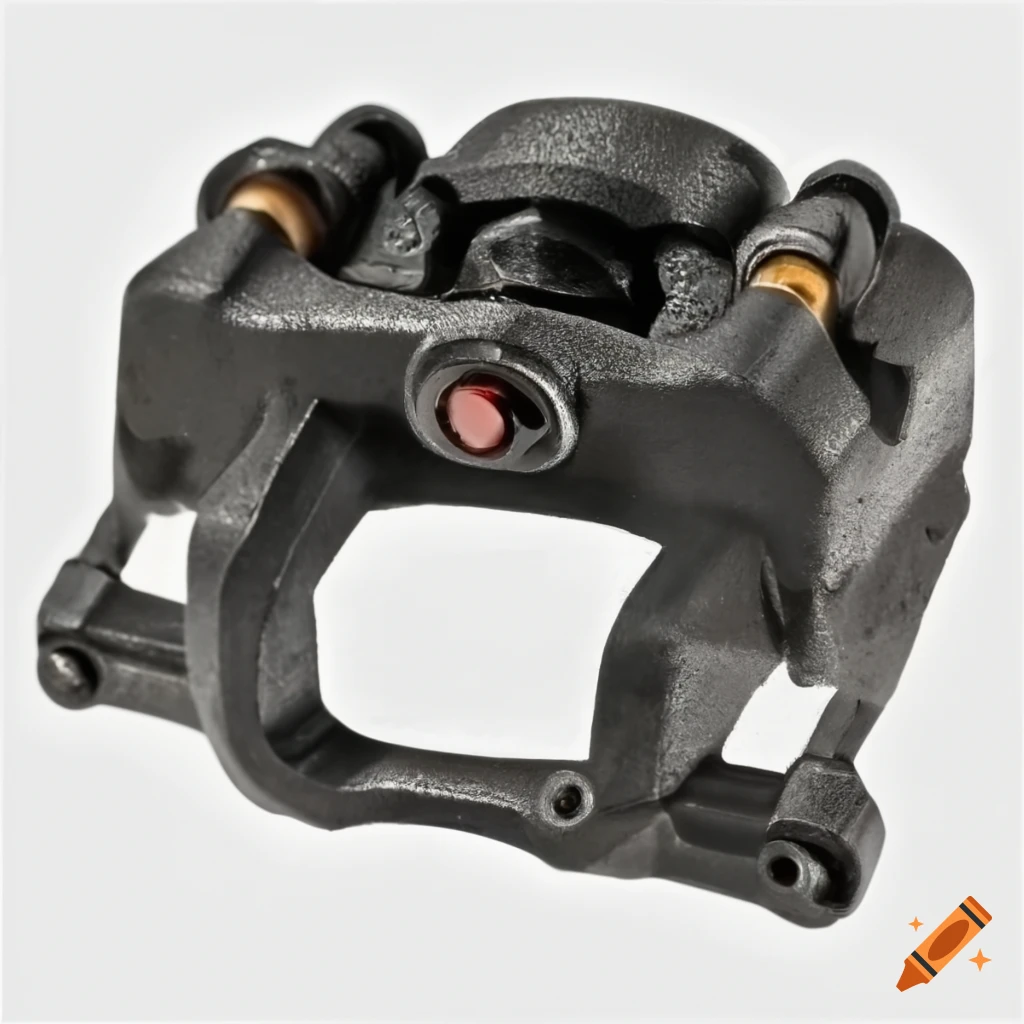 Closeup of a brake caliper on Craiyon