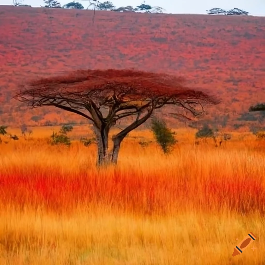 Autumn colors in an african safari on Craiyon