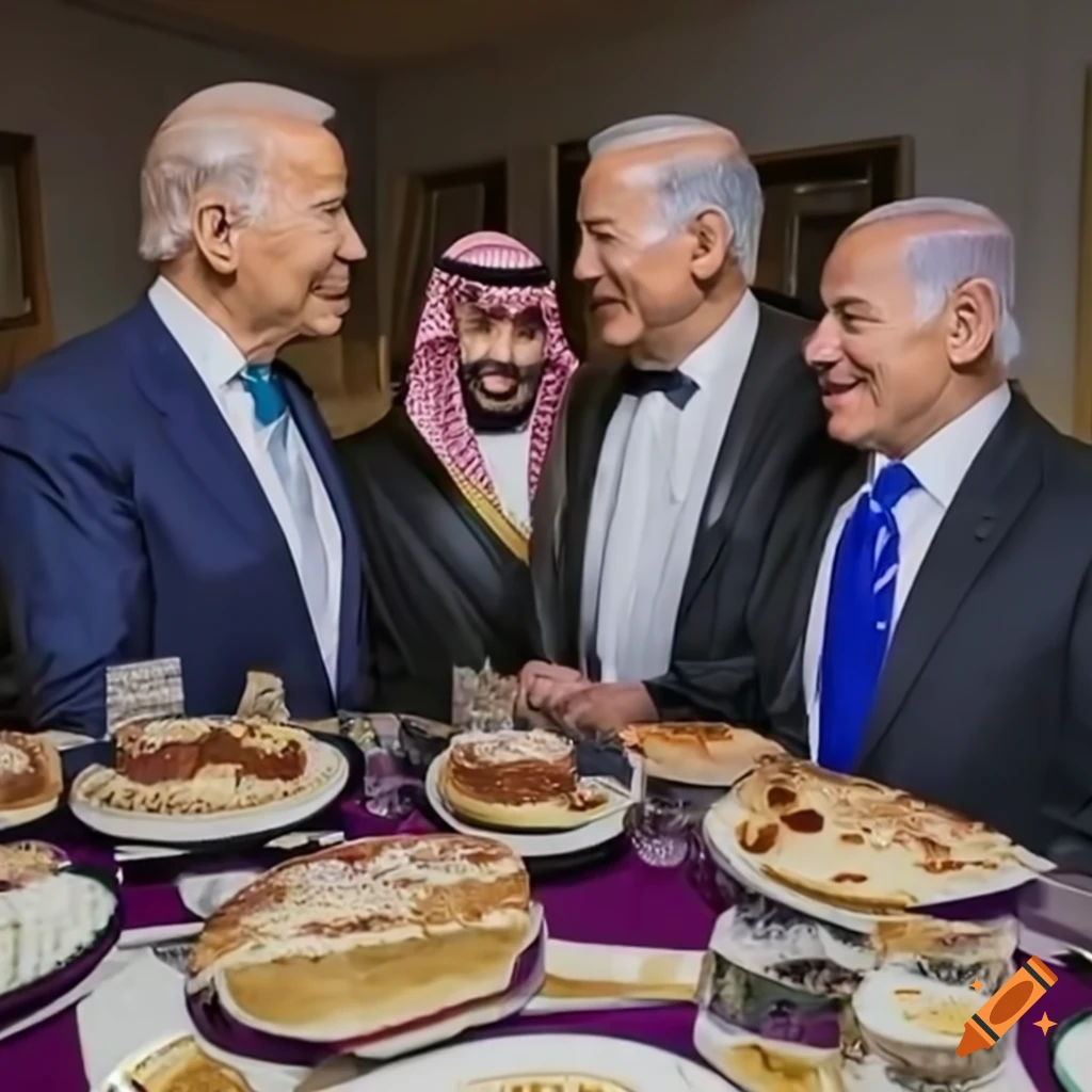 world leaders partying in a desert