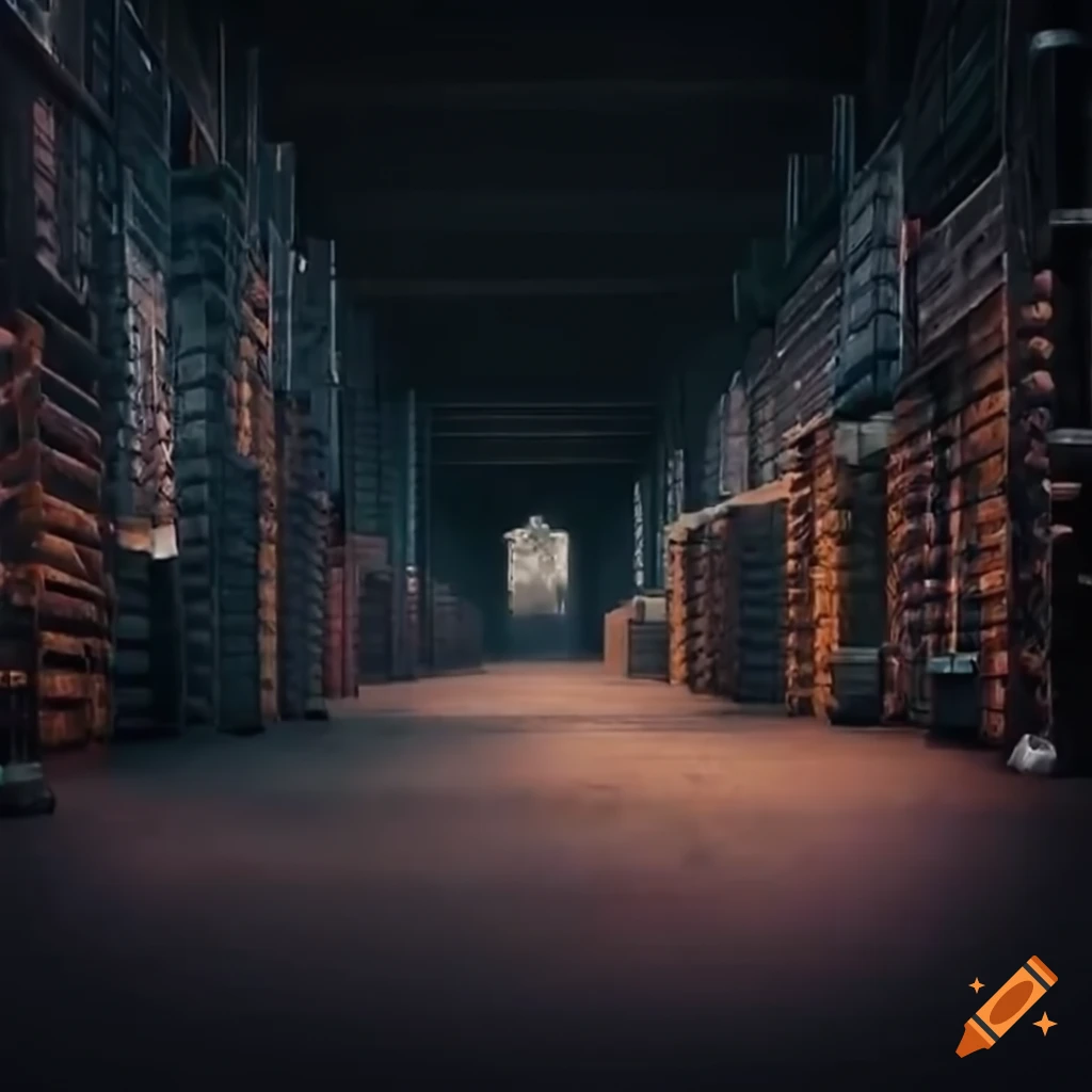 HD image of a metal ingot warehouse