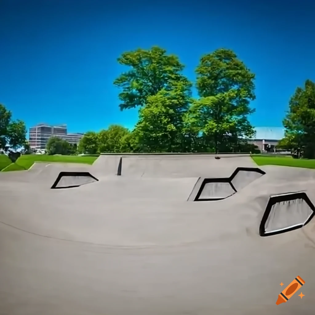 sunny day at an empty Bmx park in Philadelphia