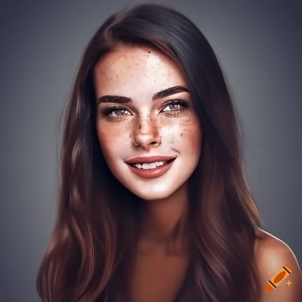 close-up-portrait-of-a-young-woman-with-freckles-and-bobbed-brown-hair