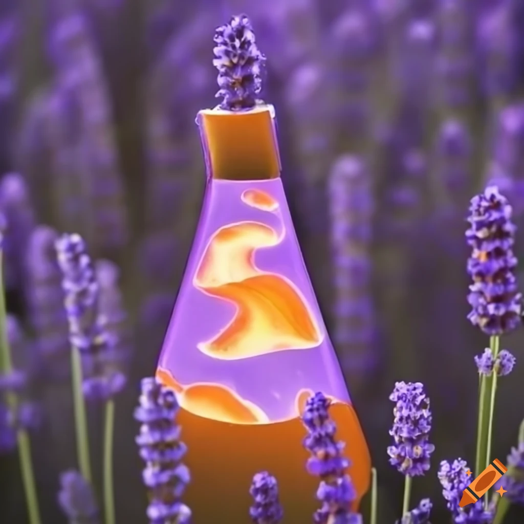 lavender plant in a lava lamp
