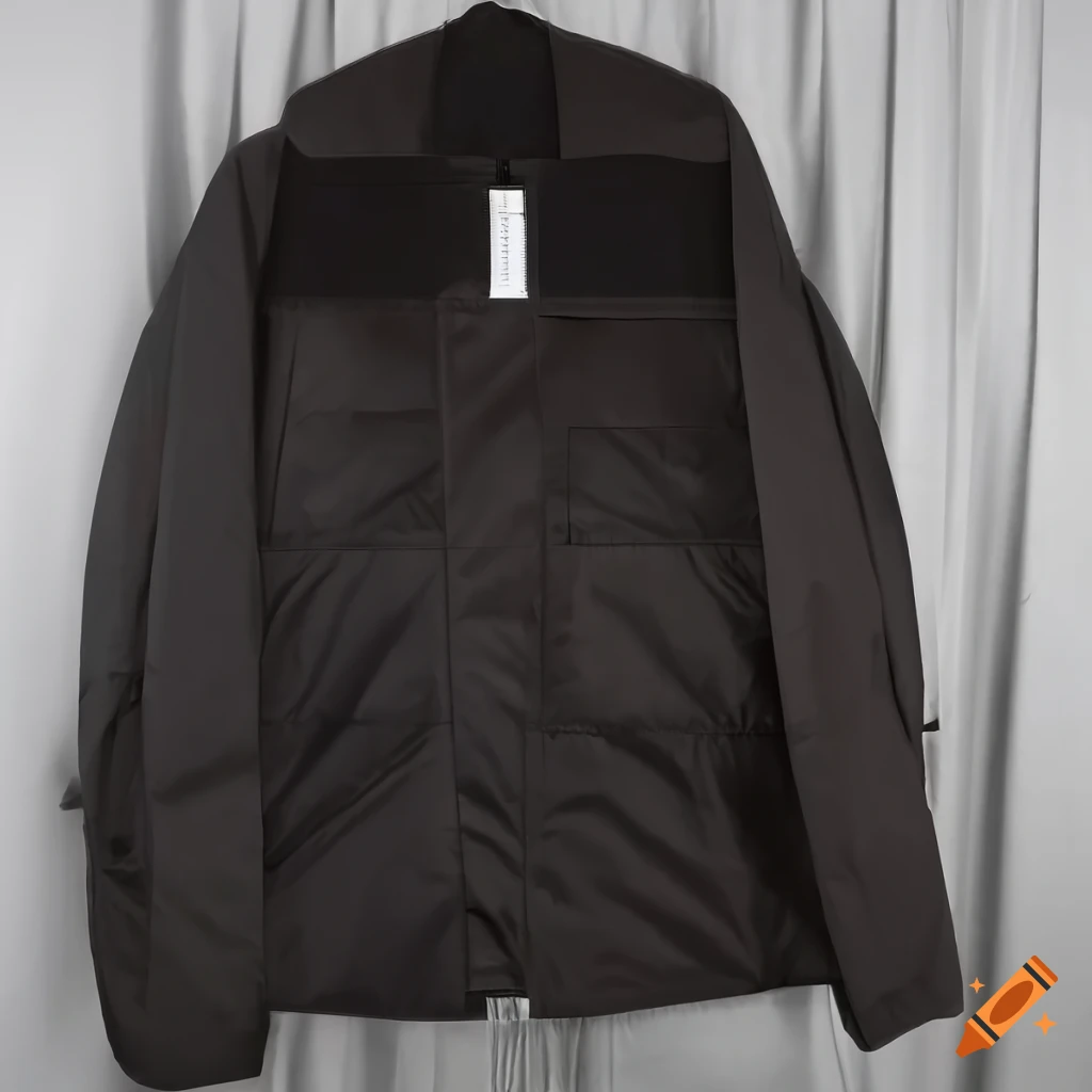 Floor length nylon jacket for men by raf simons on Craiyon