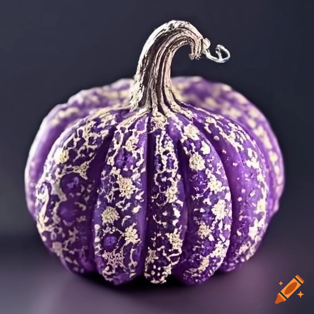 purple and cream lace pumpkins