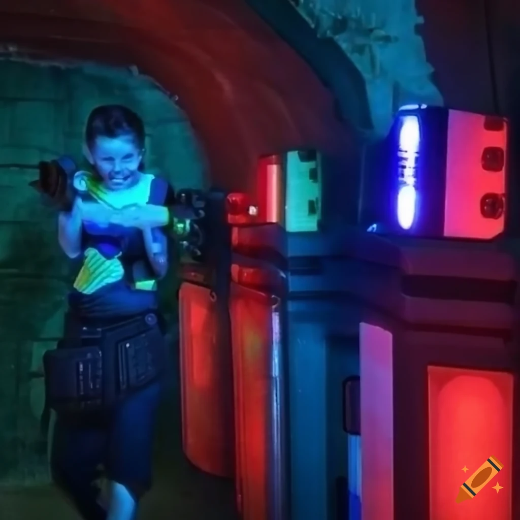 laser tag enthusiasts in action