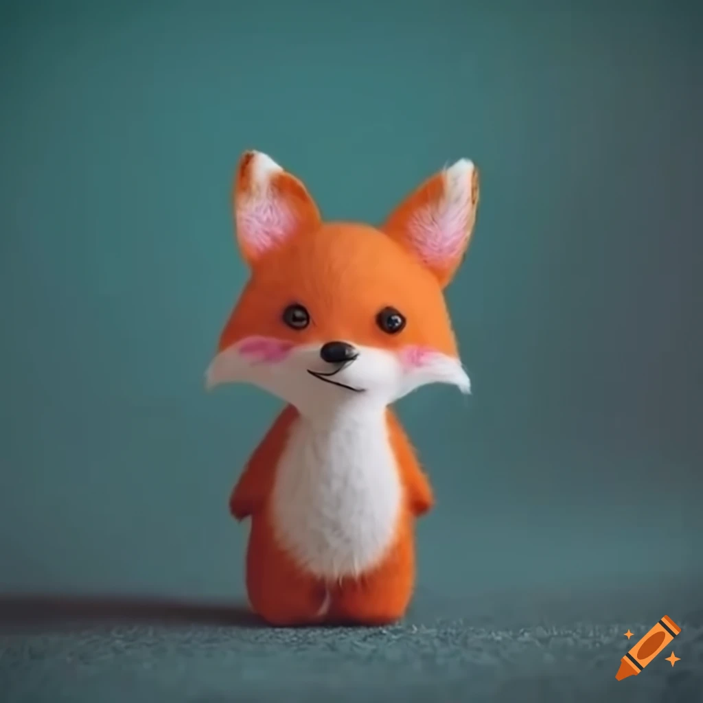 Premium AI Image  three cute felt fox toys on a blurred background