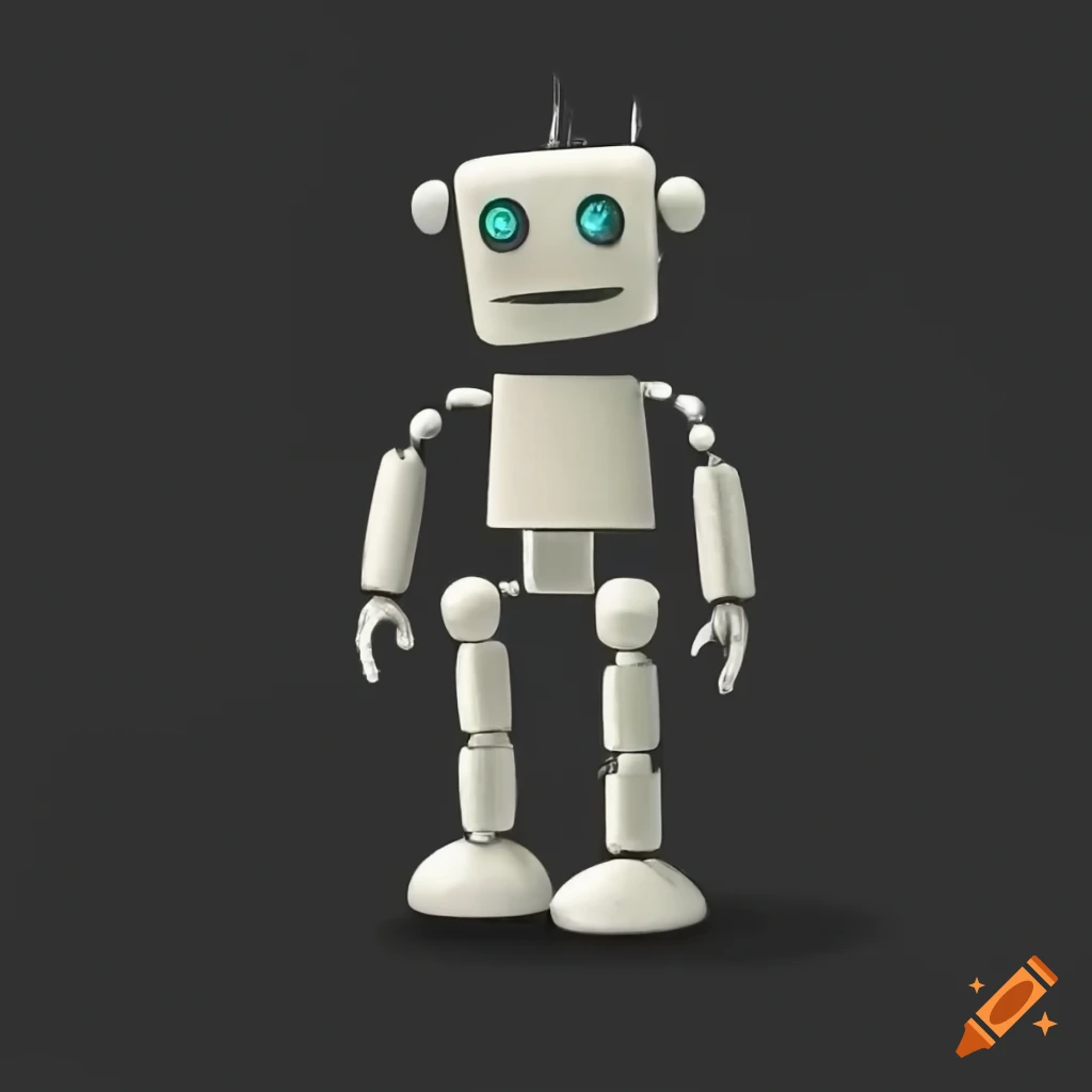 Stick figure toy robot on Craiyon