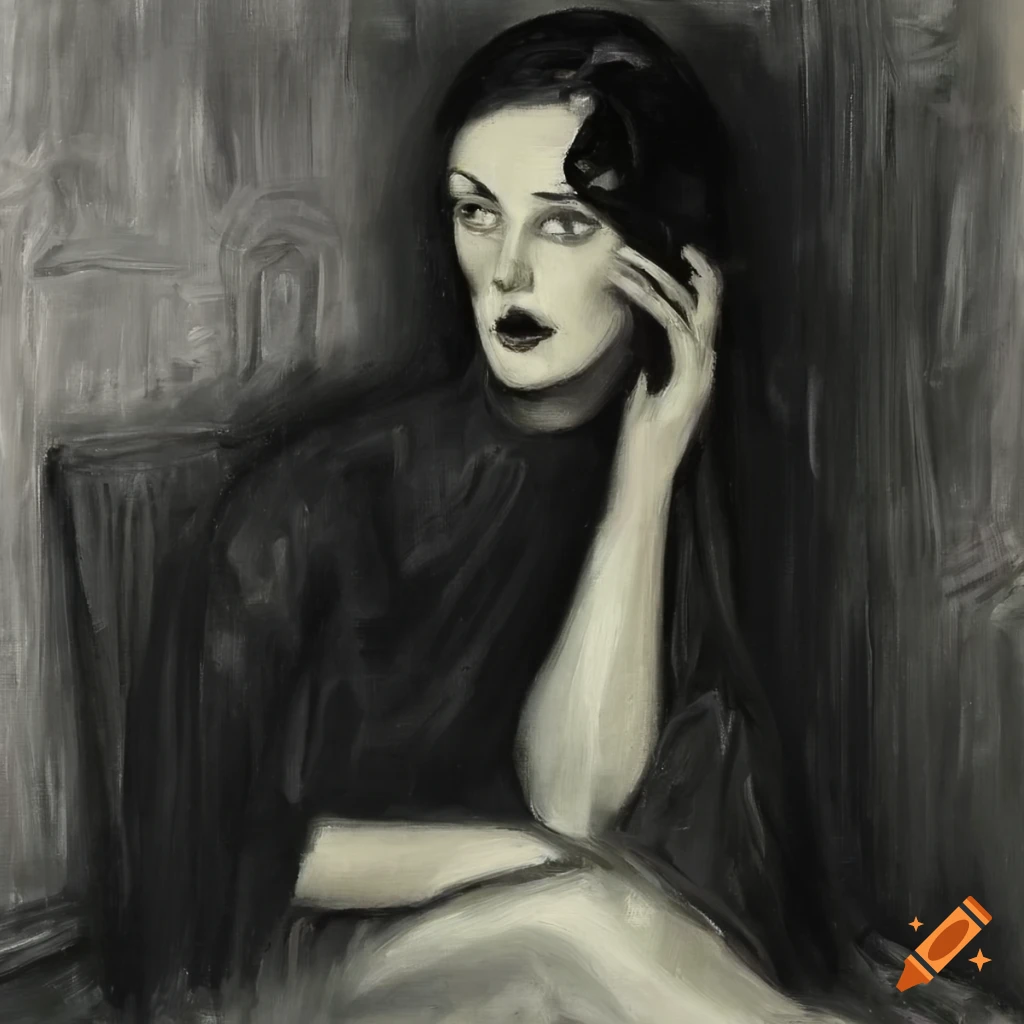 1920s style oil painting of a woman with a candle