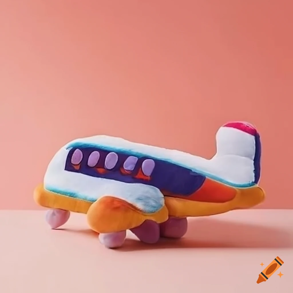 Plush cargo airplane toy on Craiyon
