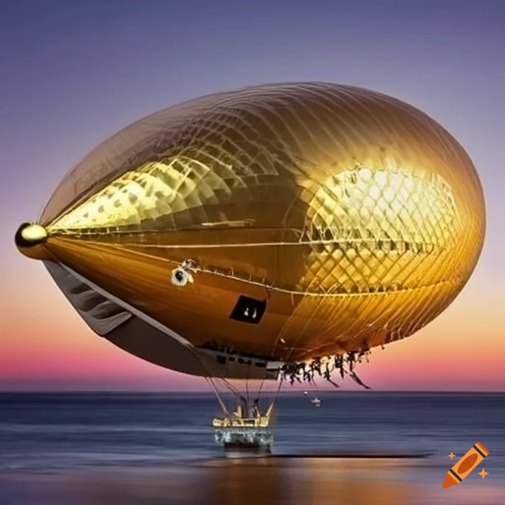 luxury golden airship