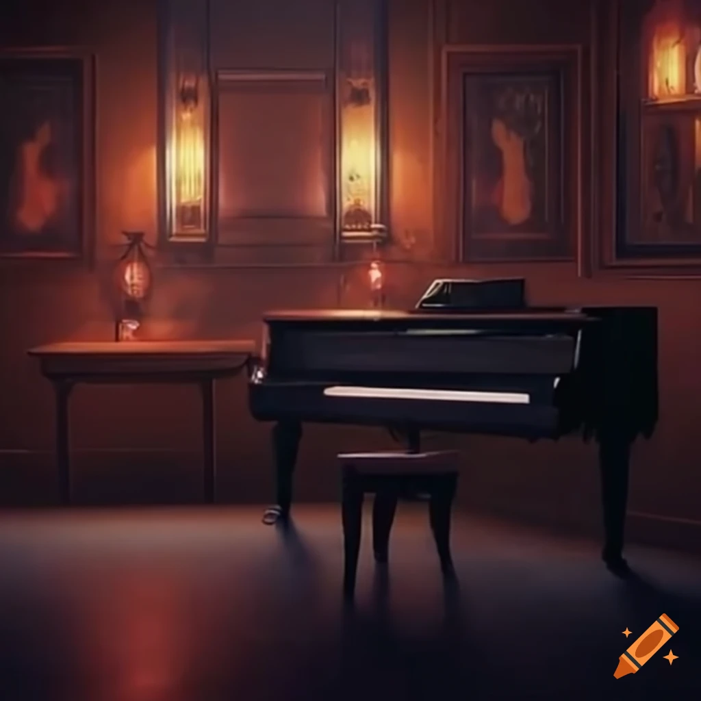pianist playing in a crowded club