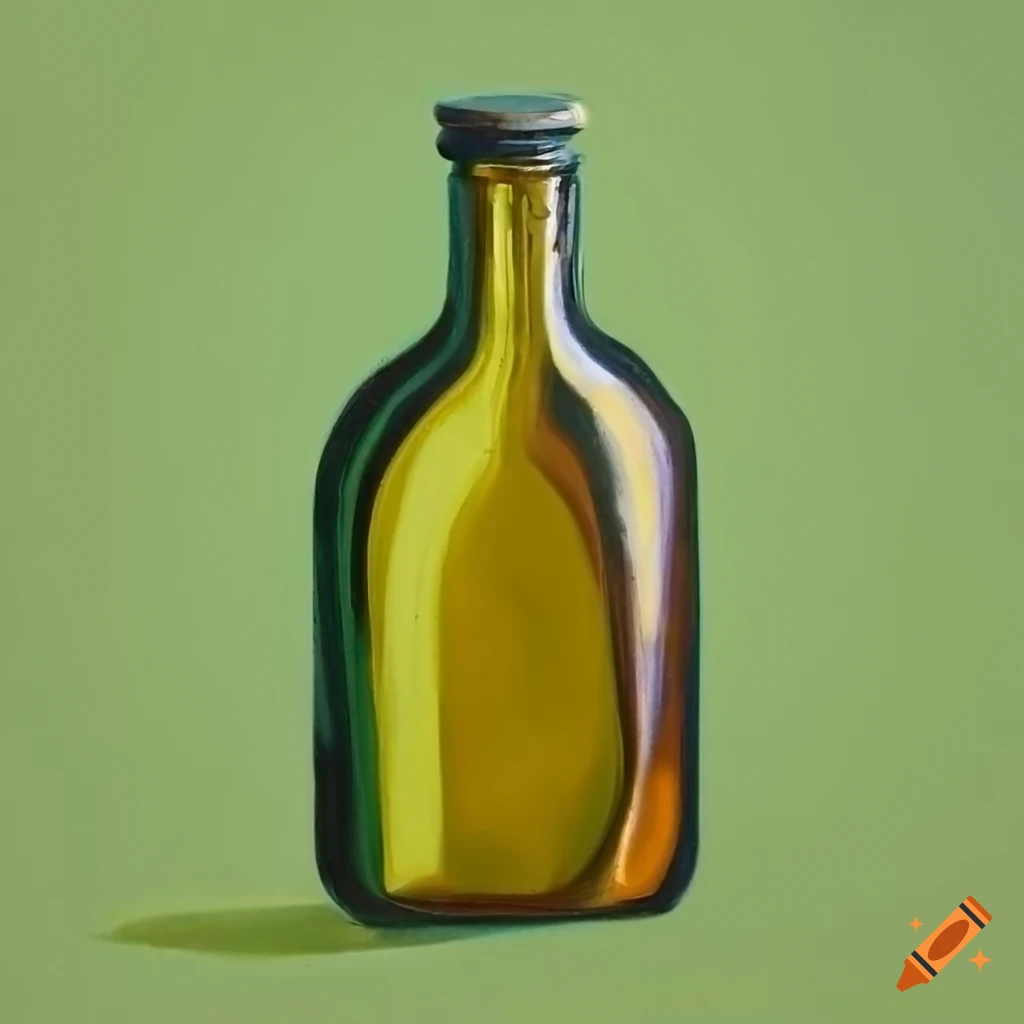 Blank space olive oil bottle for labeling on craiyon