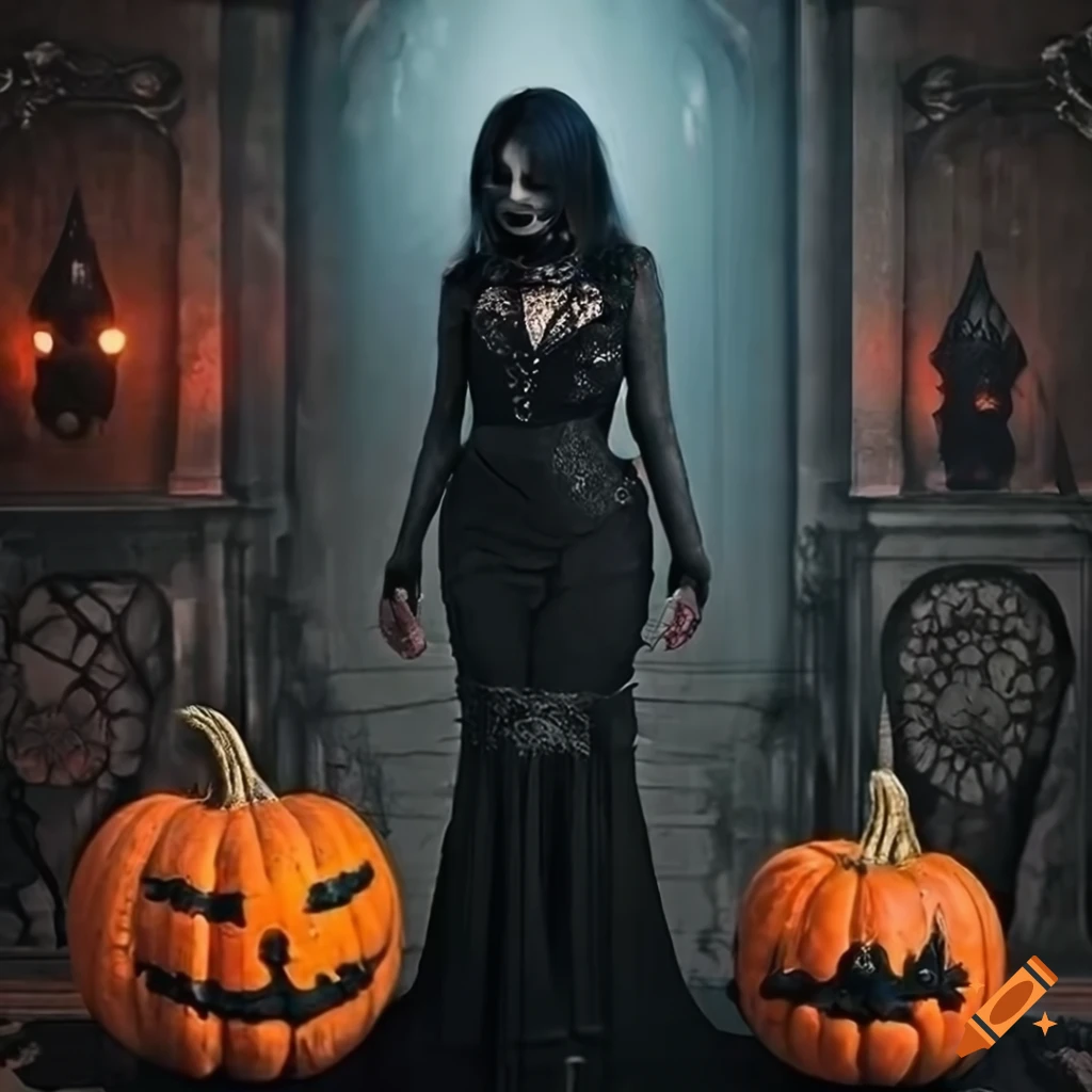 photo realistic gothic Halloween celebration
